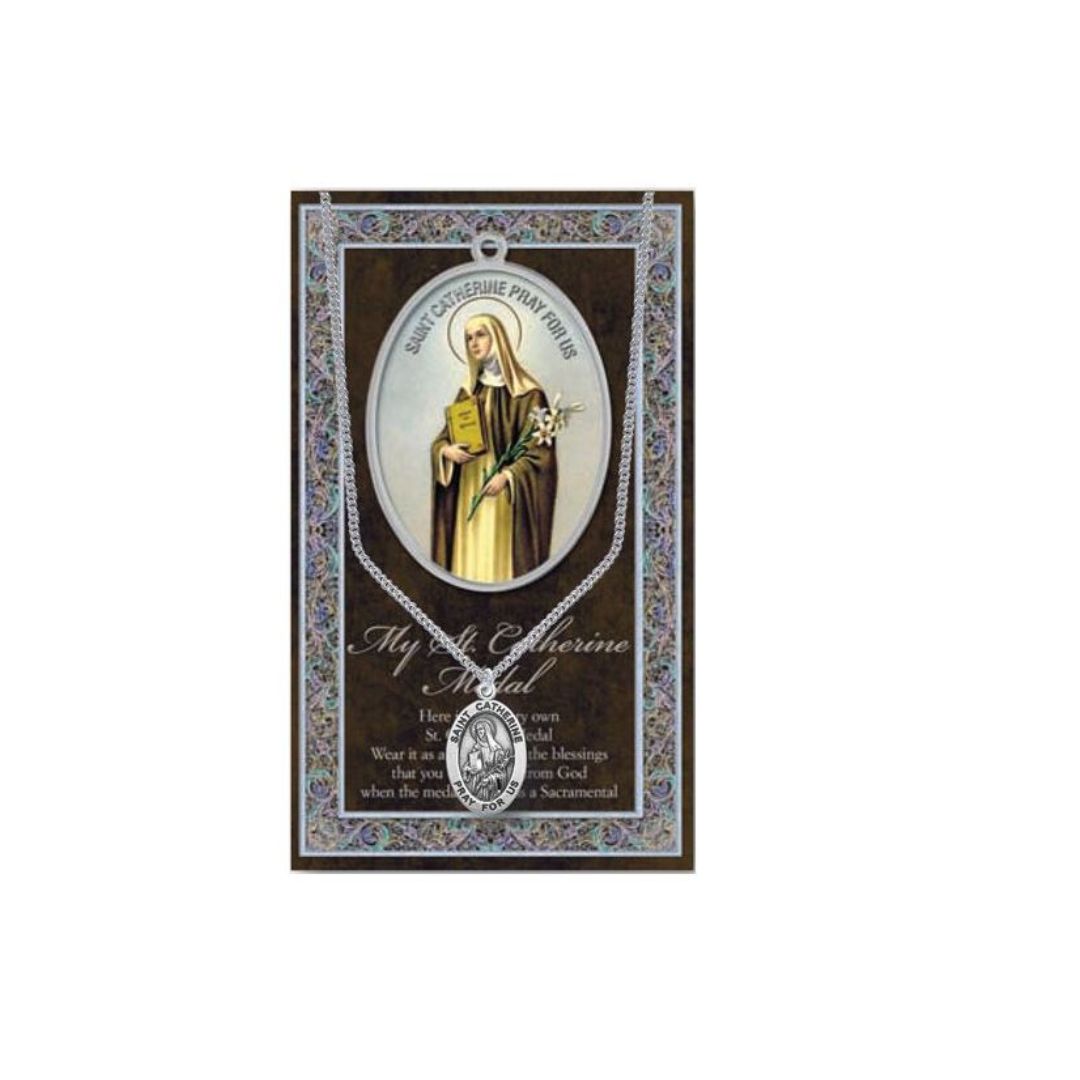 St. Catherine Pewter Medal 1-1/16" h 950-416