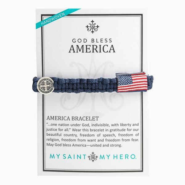 My Saint My Hero God Bless America Bracelet -28004NV