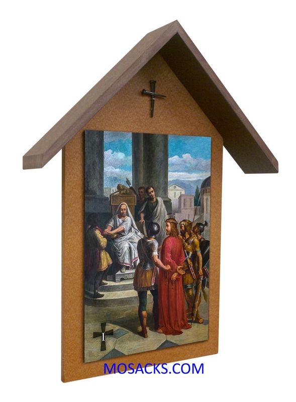 Bertucci Stations Of The Cross Poly Wood Outdoor Simple Shrine Set of 14 Stations FREE SHIPPING