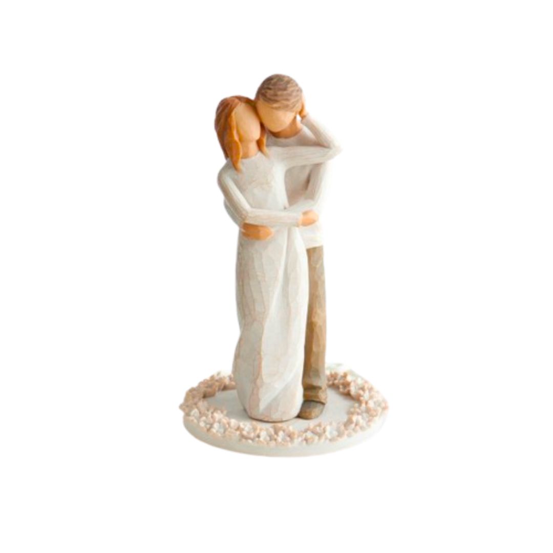 Wlllow Tree Together Cake Topper, 6 Willow Tree Figurine Together Cake Topper True partners in love and life 6"H 27162