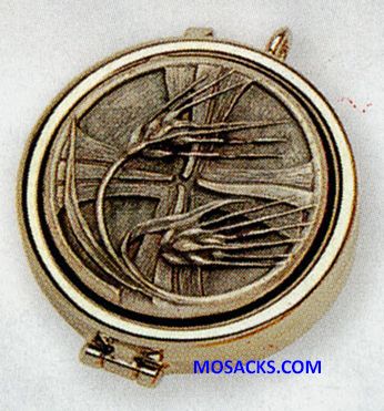 K Brand Pyx Nickel Plate Wheat Cross 7 Host capacity-K86  Free Shipping on $100. Order