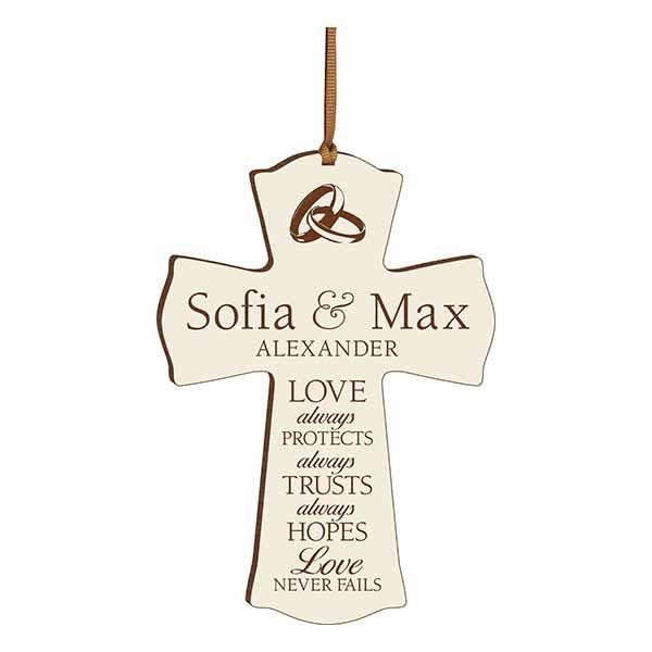 White Mini Cross (Personalized) - Laser Engravable 6" - ZCRO34