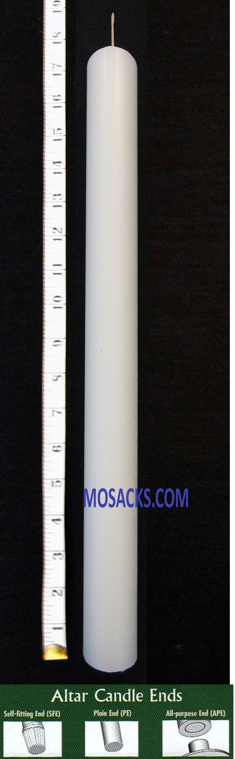 Long-Burning 51% Beeswax Altar Candle 1 15/16" x 17" APE