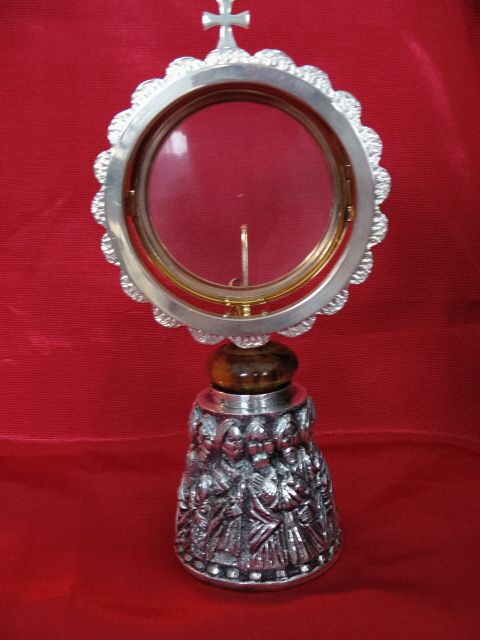 Church Supplies Silver/Gold Plate 6-3/4"h. 12 Apostles Monstrance Church Goods