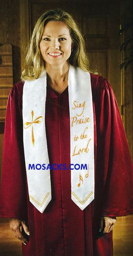 Choir Robe Sing Praise To The Lord Stole 478-JT127