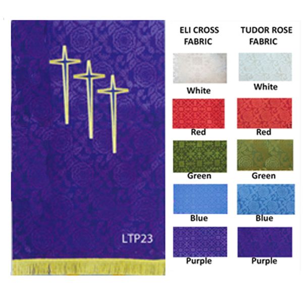 In Remembrance Of Me series Parament Pulpit Scarf with 3 Crosses design -LTP23
