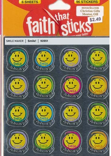 Faith That Sticks Smile-92851 includes 6 sticker sheets