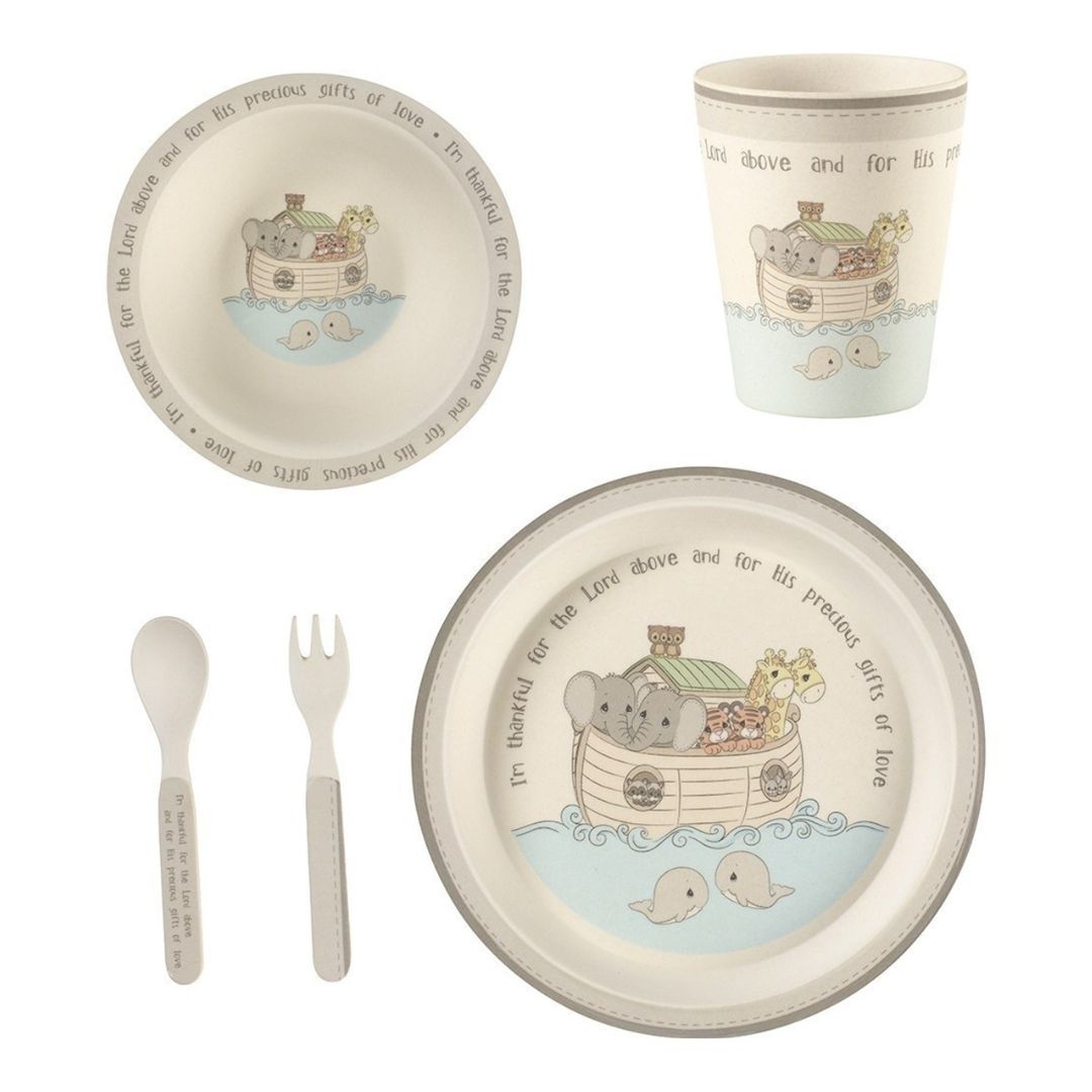 Precious Moments Baby Noah's Ark Mealtime Gift Set 8.25" Dia 182433