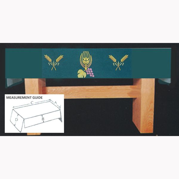 Washable Fitted Altar Cloth with Wheat and Grape design -SL2000