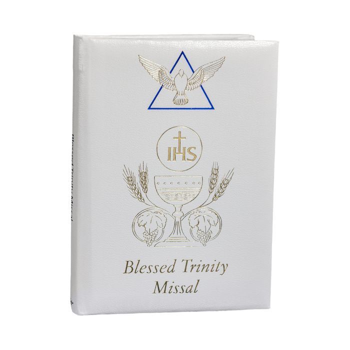 Communion Blessed Trinity Missal and Prayer Book Girl White 12-2638 with Italian Art and Gold Stamp…