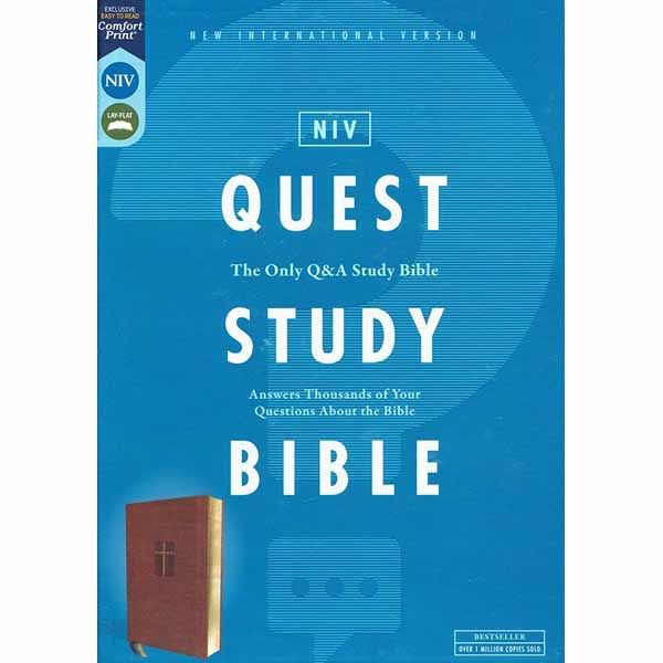 Niv, Quest Study Bible, Leathersoft, Brown, Comfort Print: The Only Q and A Study Bible 97803104508…