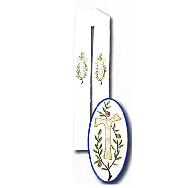 Beau Veste Tau Cross & Olive Branch Priest Overlay Stole 10-771