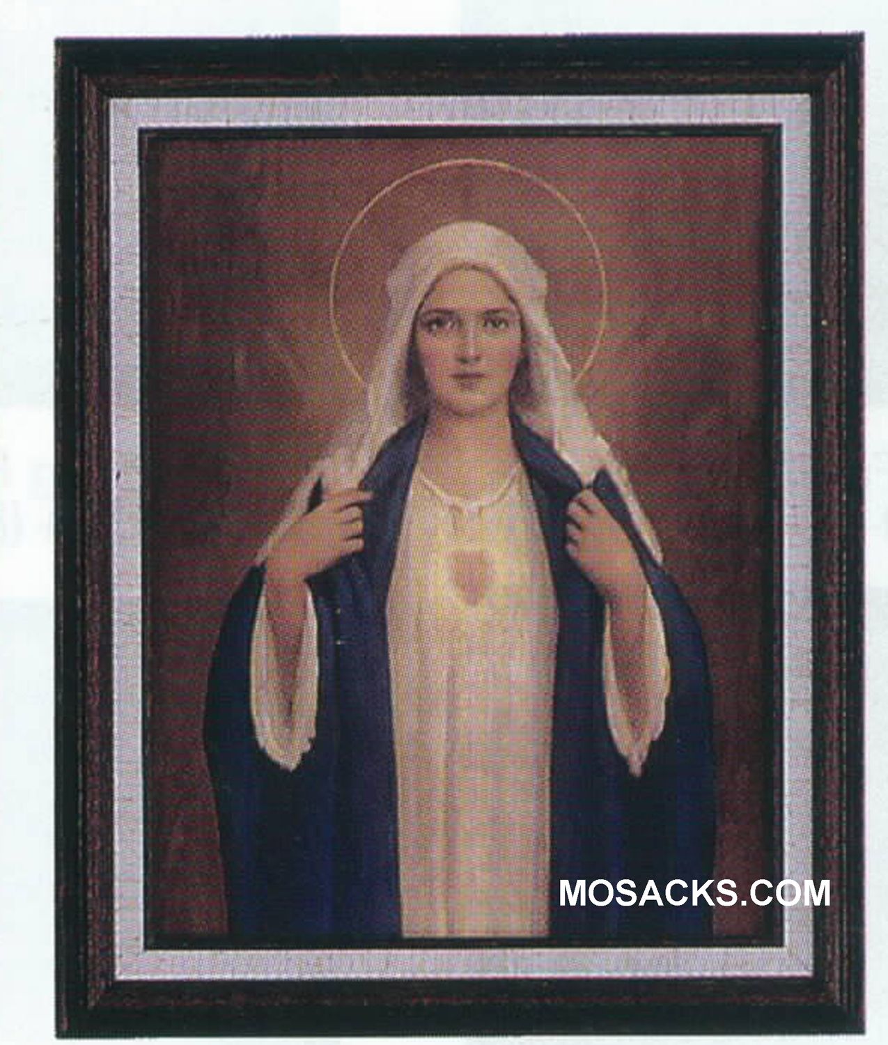 9" x 12" Immaculate Heart of Mary print by Chambers  Immaculate Heart of Mary picture Overall size …