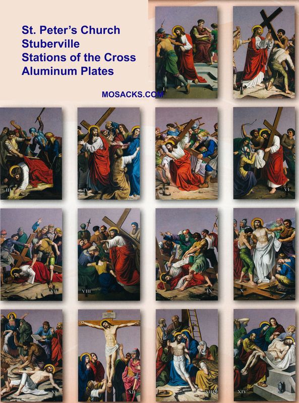St Peter Stations of the Cross 8 x 12 Full Color Plates APL320B