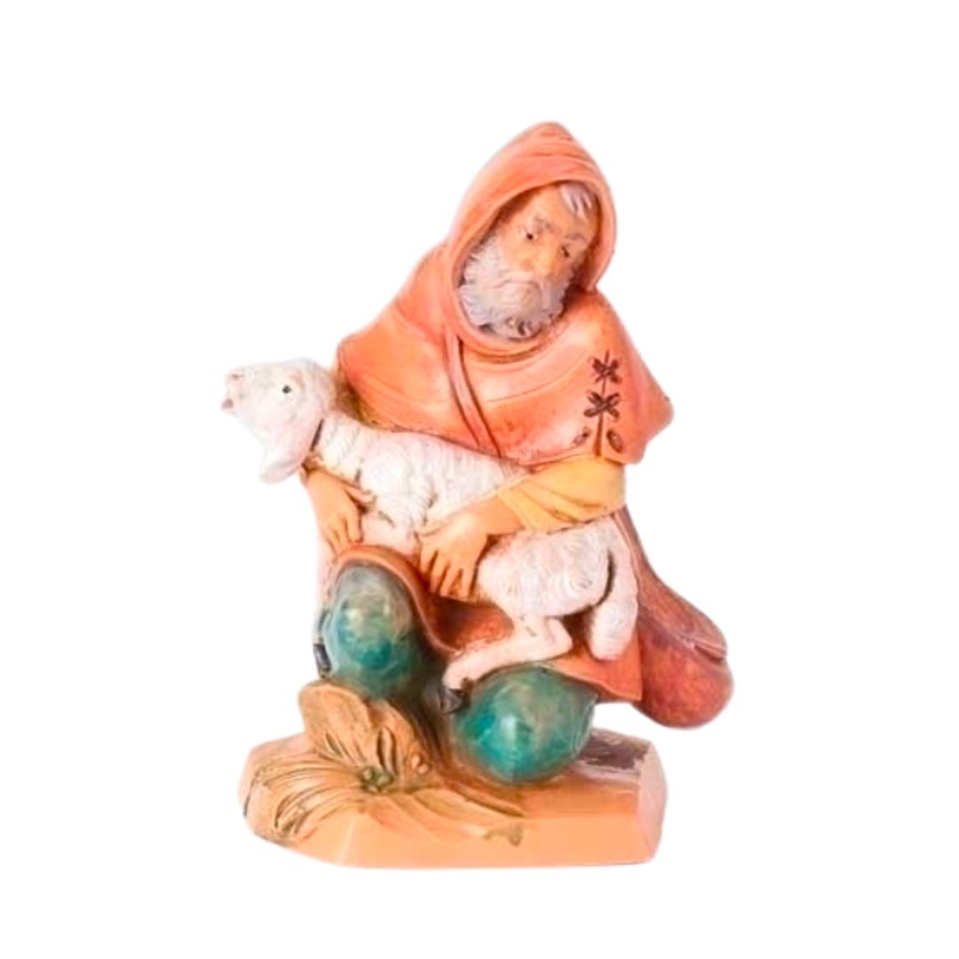 Fontanini 5" Heirloom Nativity Jeremiah with Lamb on Lap #52587