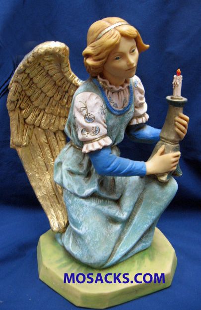 Fontanini Heirloom Nativity 20" Masterpiece Collection Kneeling Blue Angel 53428 RETIRED  FREE SHIP…