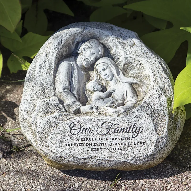 Joseph's Studio 4.25" Holy Family garden Stone