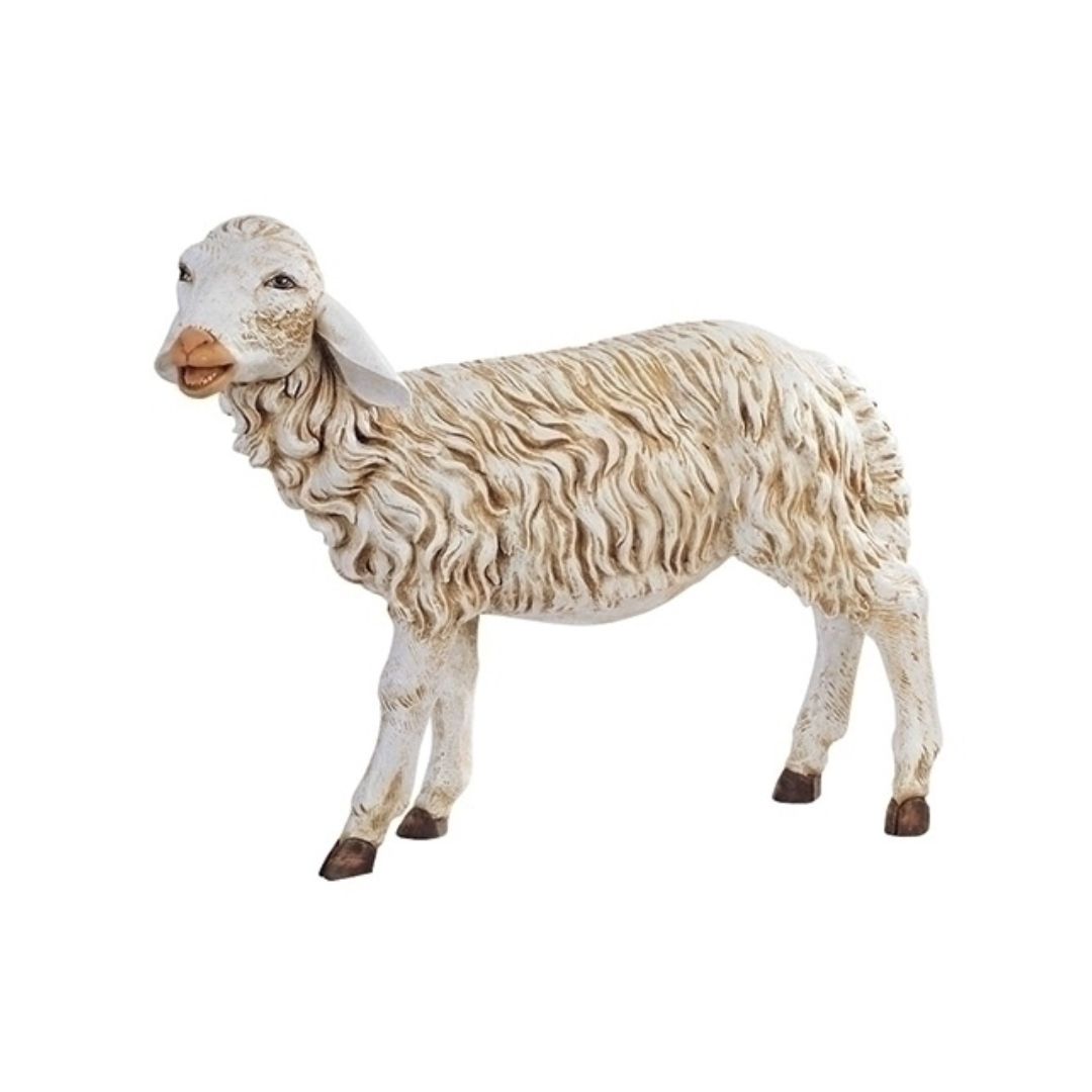 Fontanini 50" Masterpiece  Nativity Collection Standing Sheep Head Straight #52336