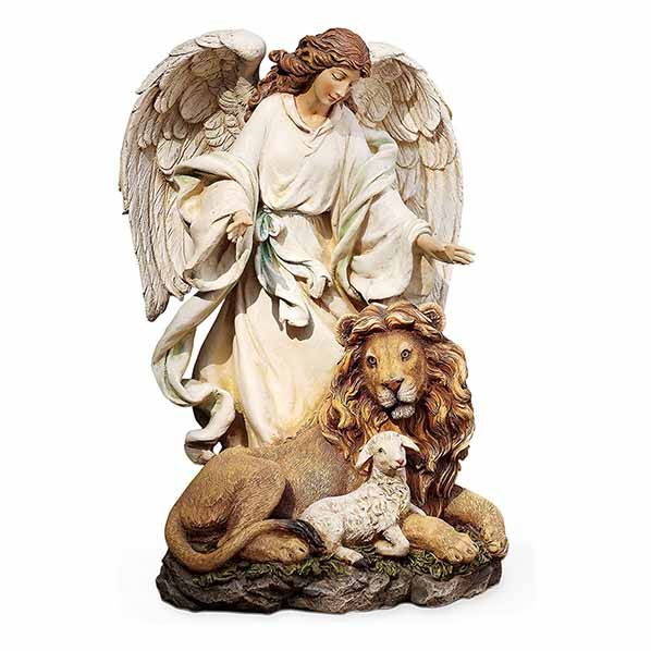 Joseph's Studio Guardian Angel with Lion and Lamb 20-41256 from the Joseph's Studio Renaissance Col…