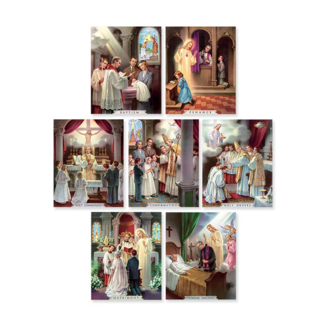 The Seven Sacraments Classroom Poster Set 1477 Teaching Aid