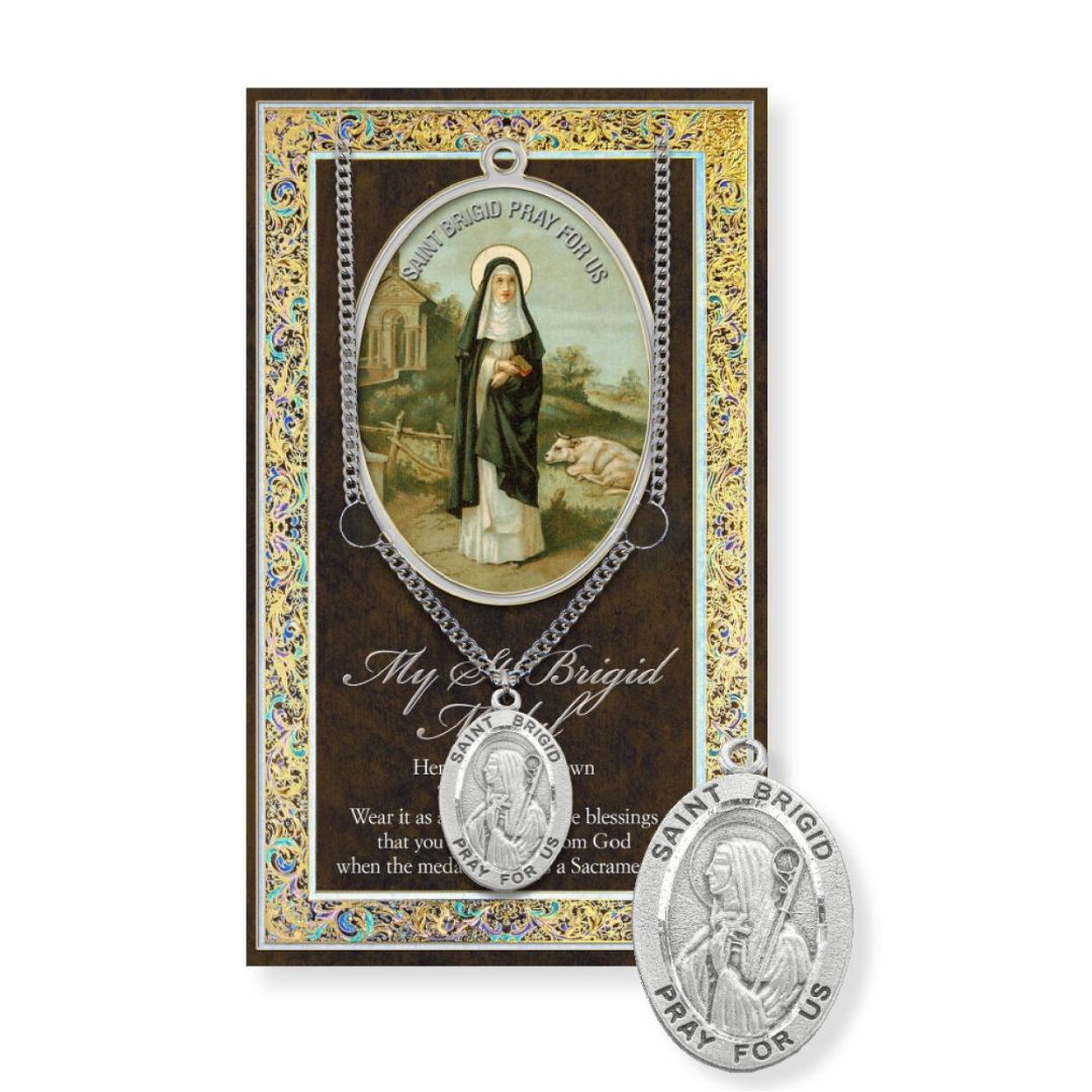 St. Bridgid Pewter Medal 1-1/16" h 950-411