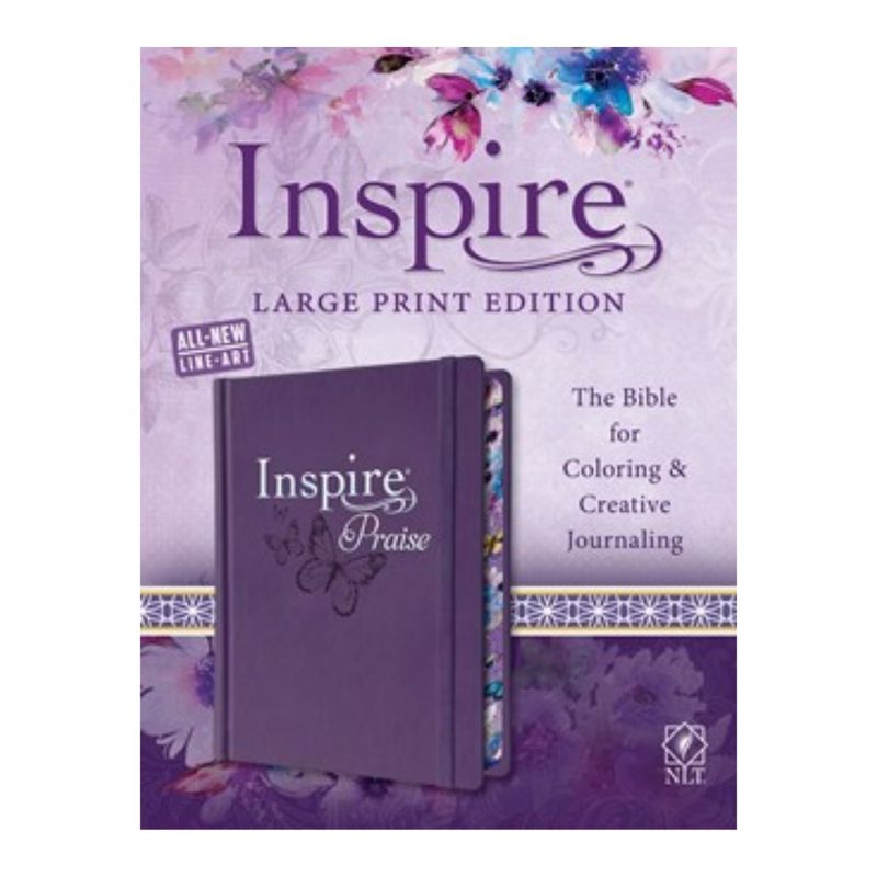 Tyndale Inspire Praise Bible Large Print NLT Purple 9781496433466
