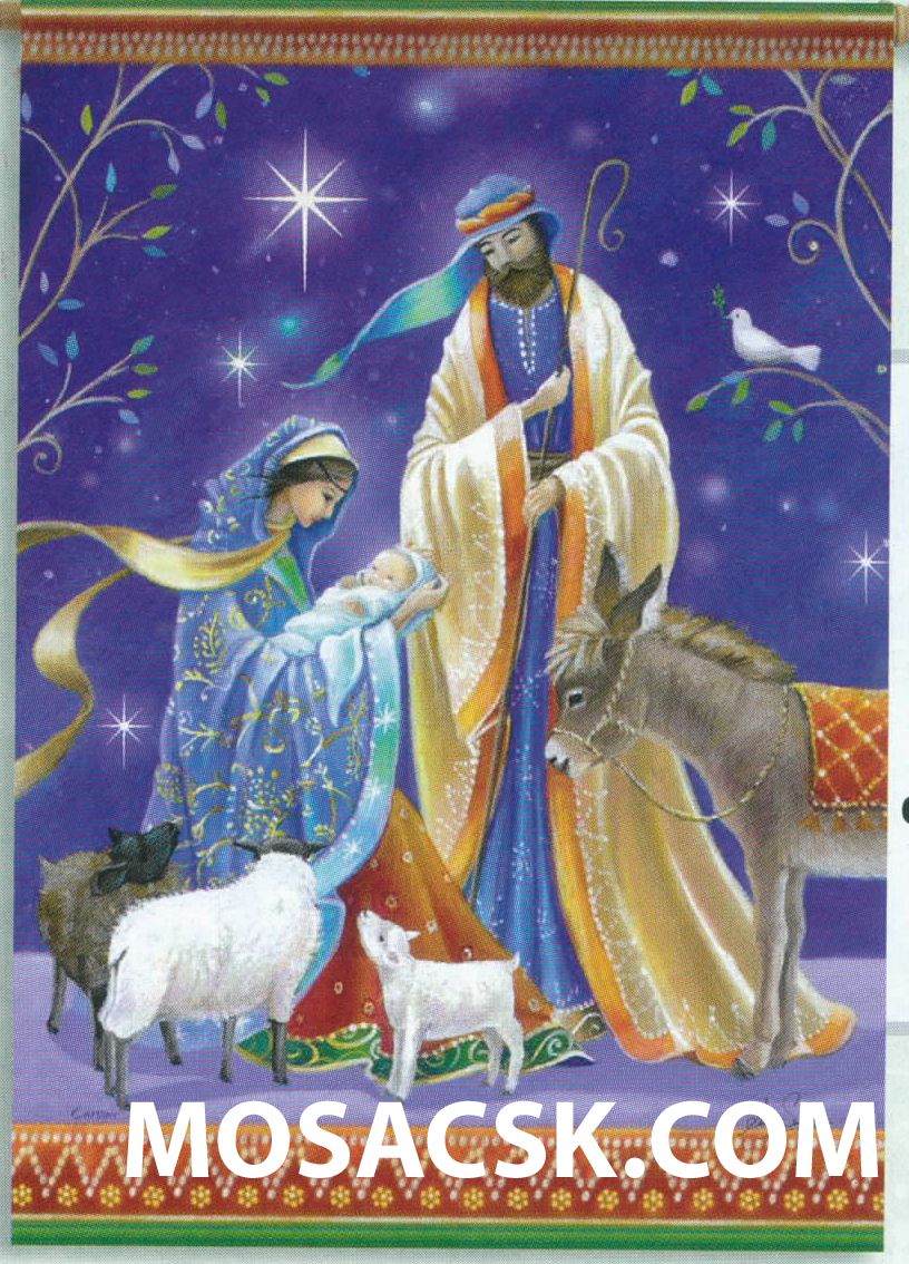 Flagtrends by Carson Christmas Flag or Holy Family Flag 28x40 Inch Double-Sided Nativity Flag 480-4…