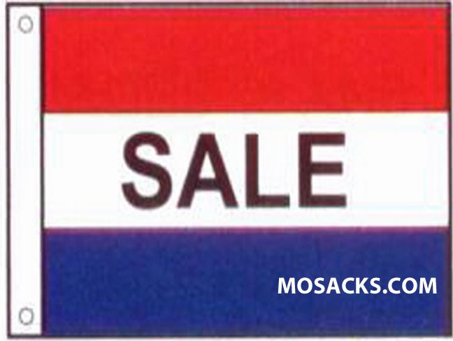 SALE 3' x 5' Red/Blue Nylon Message Flag,#120063