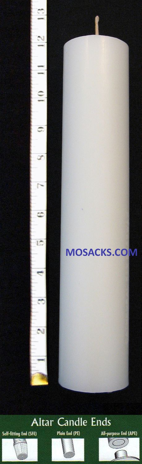 Long-Burning 51% Beeswax Altar Candle 1 15/16" x 12" APE