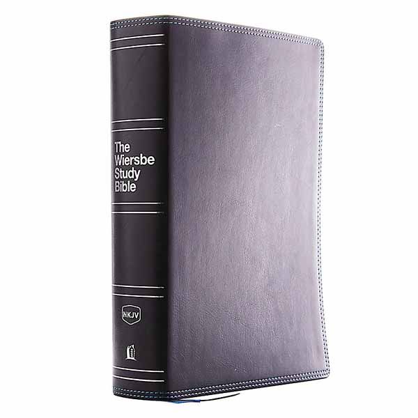NKJV Nelson Wiersbe Study Bible Black LeatherLike 9780785220985