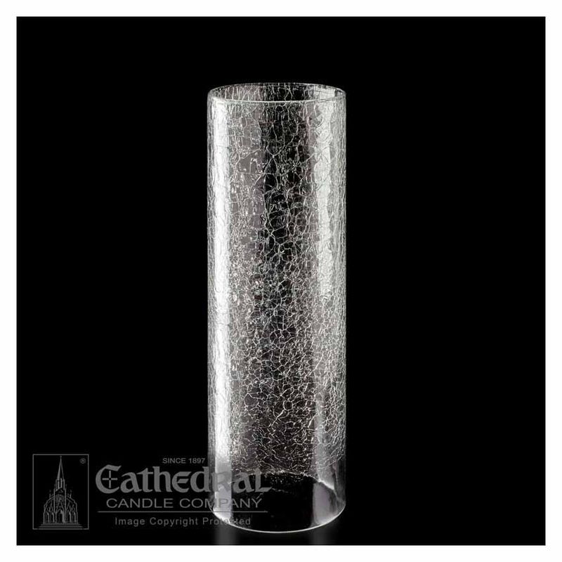 Church Supplies Sanctuary Cylinder Crackle Globe, 12" High Church Goods