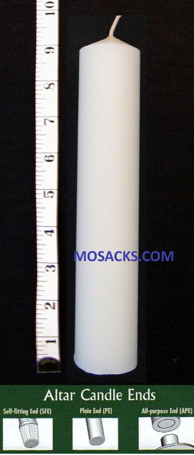 Long-Burning 51% Beeswax Altar Candle 2 1/4" x 9" APE