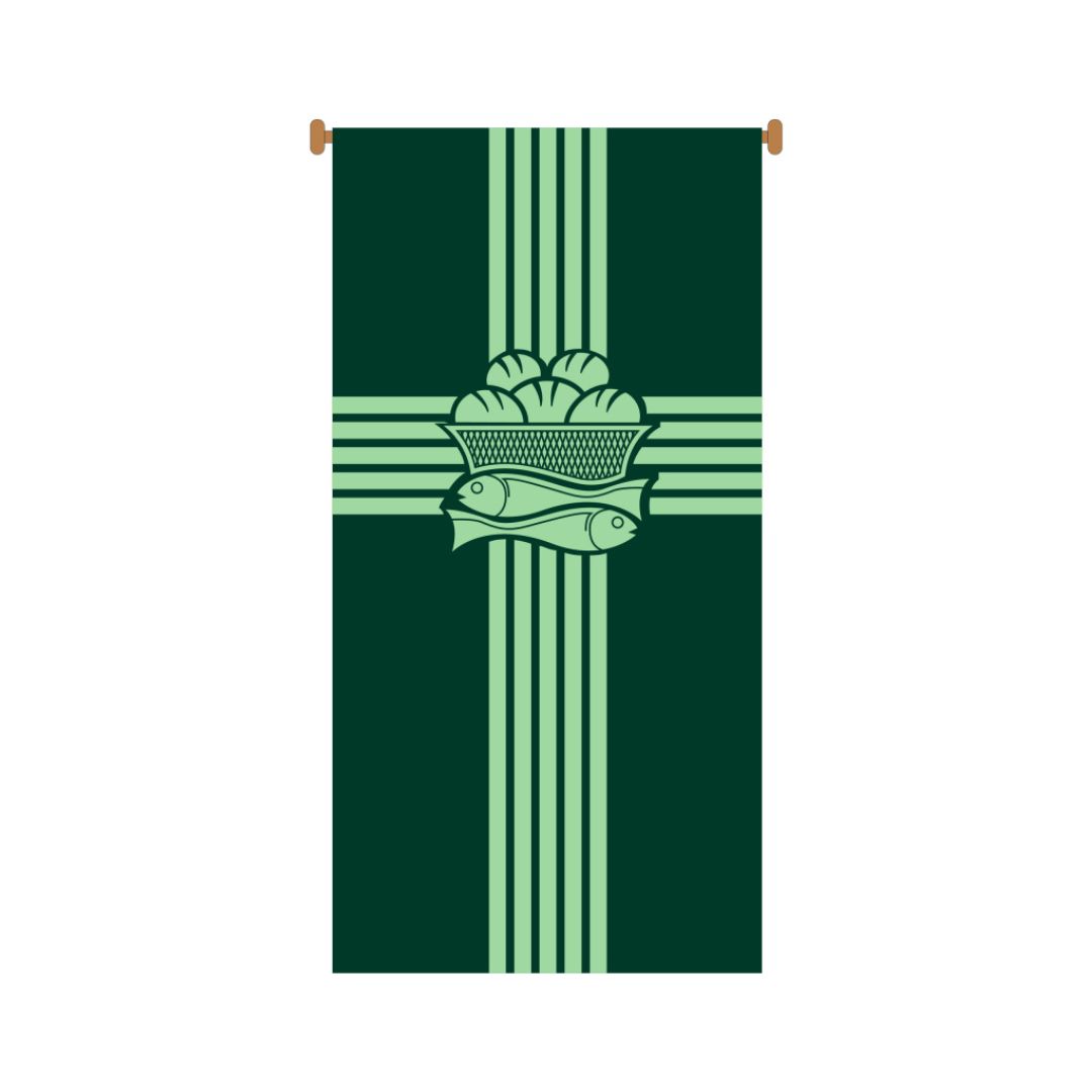 Slabbinck Small Inside Banner Eucharist Cross & Fish 7213