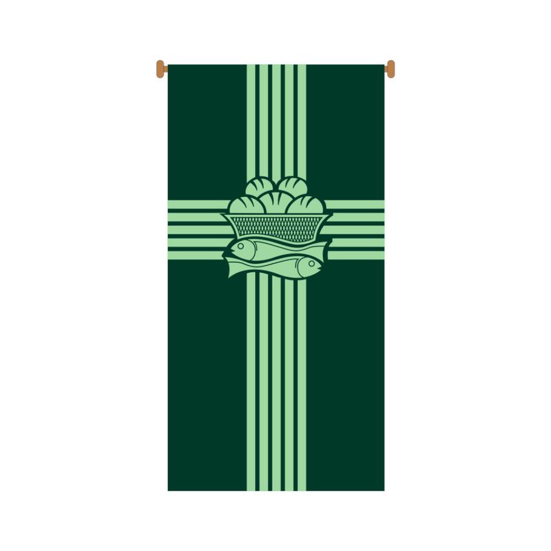 Slabbinck Small Inside Banner Eucharist Cross & Fish 7213