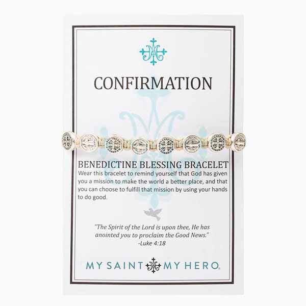 My Saint My Hero Confirmation Benedictine Bracelet Tan 10044TN