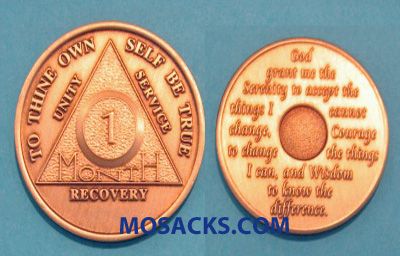 Bronze Monthly Anniversary Recovery Coins
