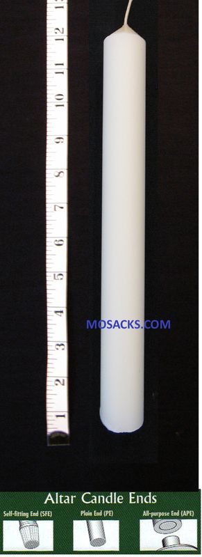 Long-Burning 51% Beeswax Altar Candle 1 1/2" x 12" APE, 6-Piece