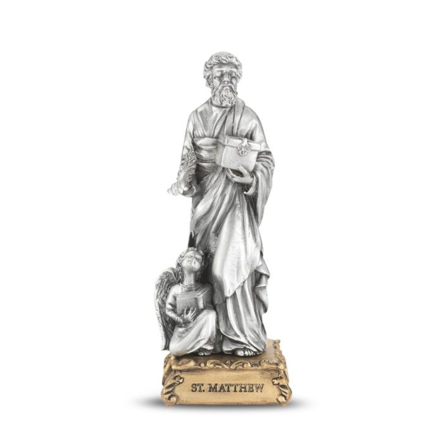 Pewter Statue St. Matthew, 4.5 Pewter Statue 4.5 Inch St. Matthew 12-1799-500