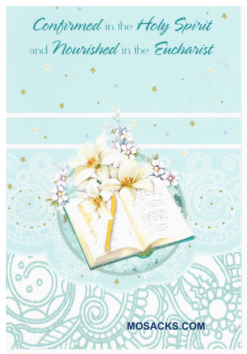 Confirmed in the Holy Spirit and Nourished in the Eucharist Card-89048 An RCIA Greeting Card