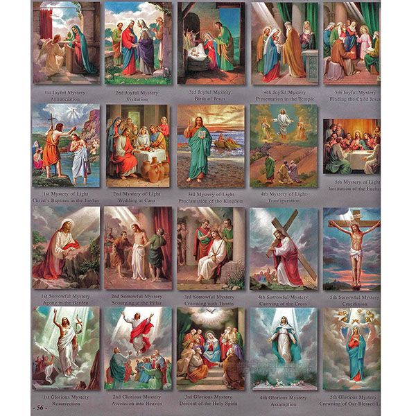 20 Mysteriesof the Rosary Poster Set for Classroom use 1471