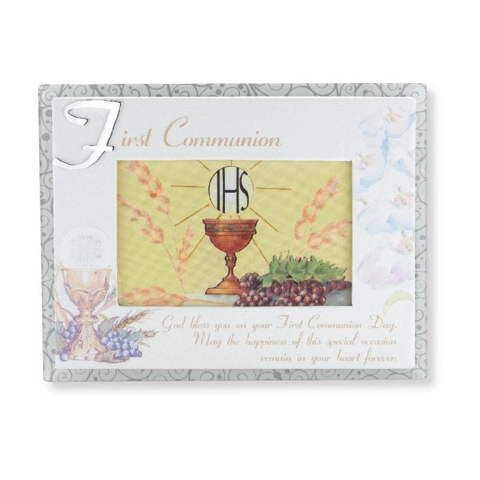 Horizontal First Communion Photo Frame 12-2218 measures 9‚Äù x 7‚Äù and holds a 4" x 6‚Äù Photo Gif…
