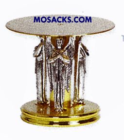 Thabor Three Angels 6-1/4" H with 7" dia. Plate K681  Gold Plated Brass Thabor  FREE SHIPPING
