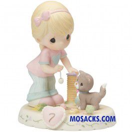 Precious Moments Growing in Grace Age 7 Blonde 4.75 inch 154034
