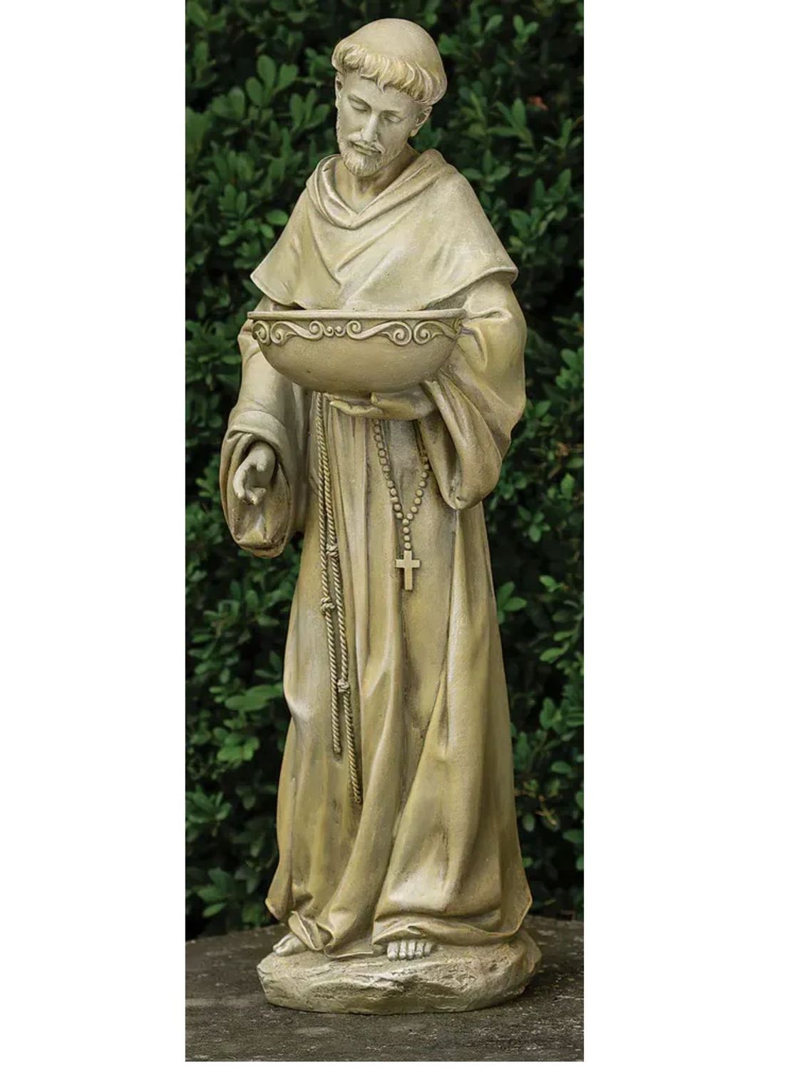 Joseph's Studio 20" St. Francis Solar Birdbath