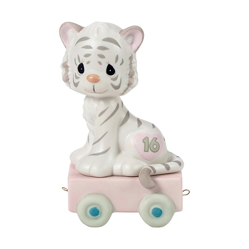 Precious Moments Birthday Train, 16 And Feline Fine, 4.25" 142036