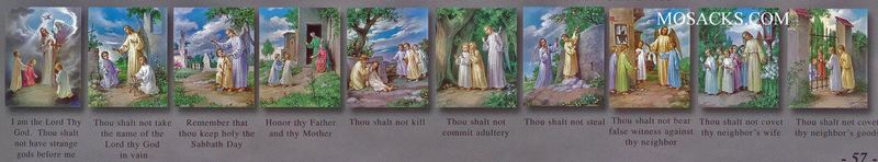 The Ten Commandments Full Color Lithograph Poster Set 1475