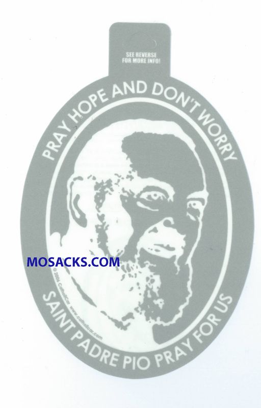 Saint Padre Pio Oval Decal Christian Decal, Catholic Decal