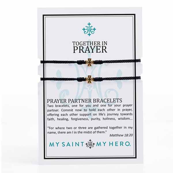MSMH Together In Prayer Bracelets Gold Medals-24052Series My Saint My Hero Together In Prayer Partner Bracelets Gold Medals 24052Series