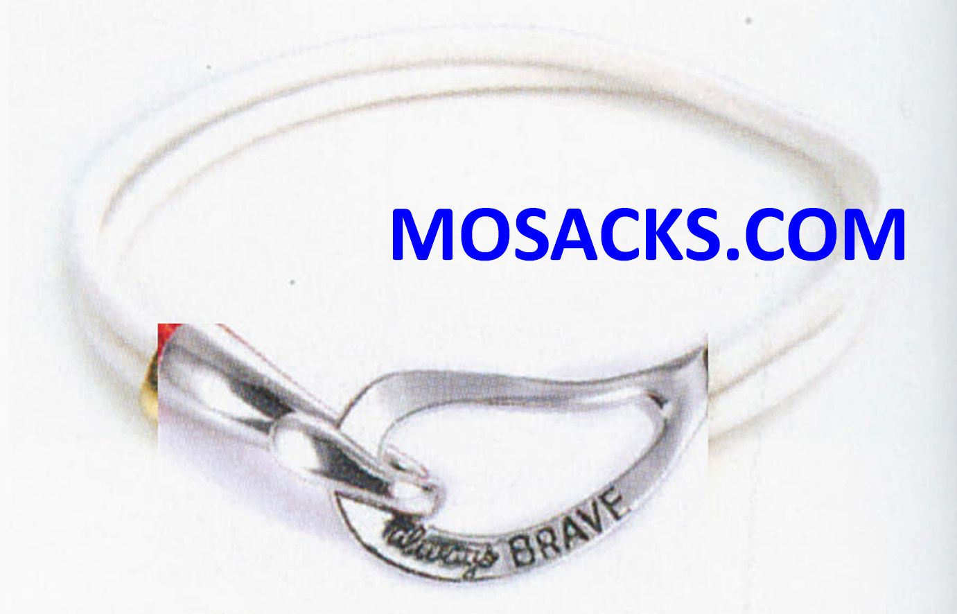 Always Brave Disease and Cancer Awareness Bracelet Rhodium White 452-220838