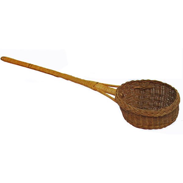 Collection Basket Offertory Basket With Handle Round - 454H, hand-made of round reed Offertory Bask…